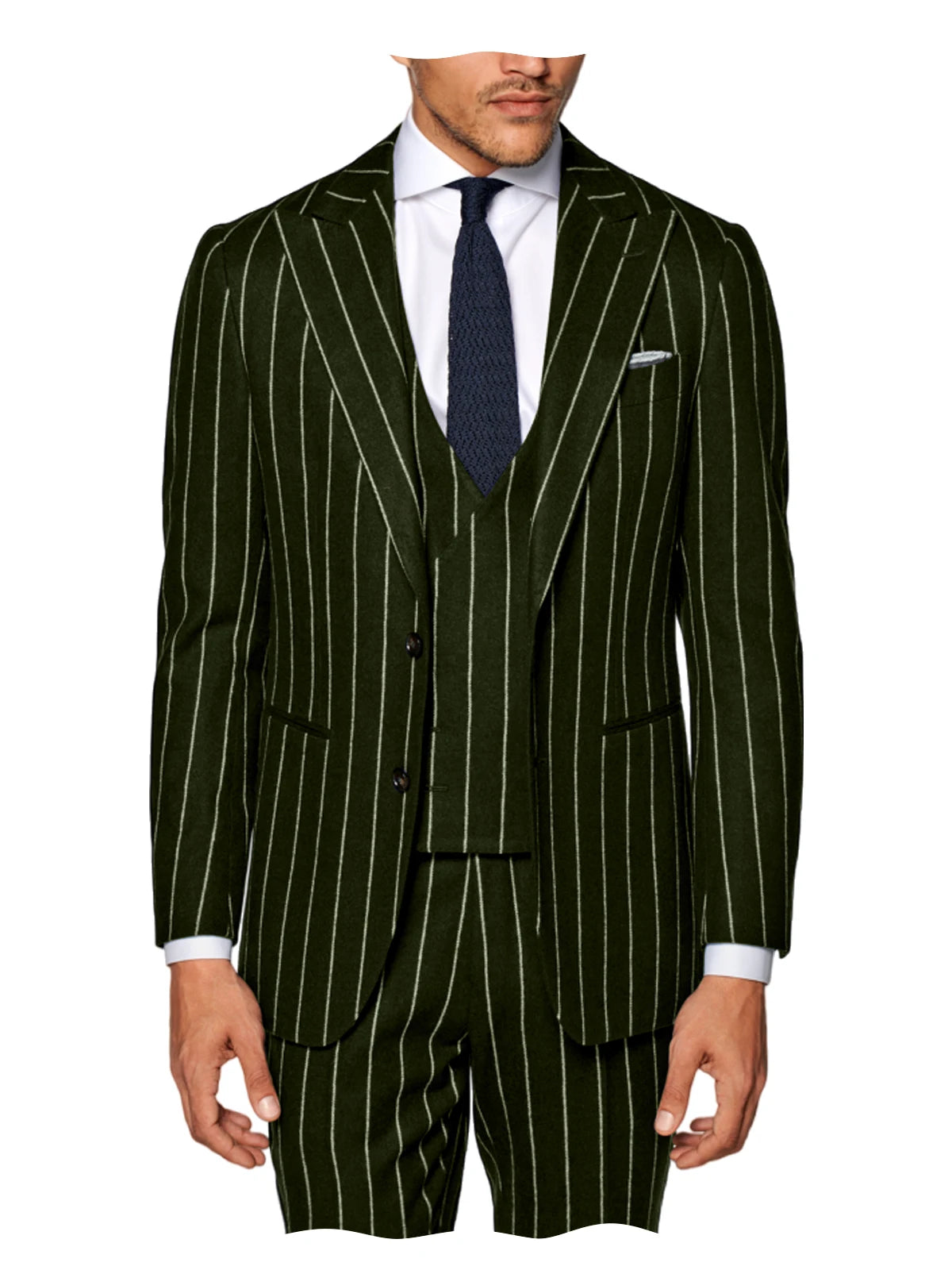 Costume homme 3 pièces à rayures – CLEVI Paris