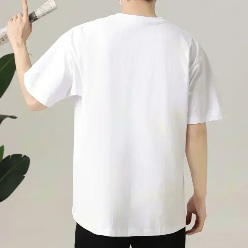 T-Shirt Unisexe Motif Floral 100% Coton Loose Fit Manches Courtes Streetwear S à XXXL 2 Coloris – CLEVI Paris