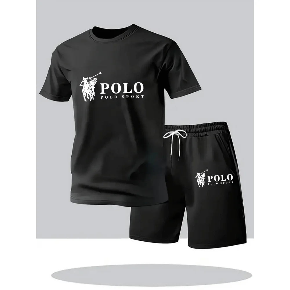 Ensemble 2 Pièces Homme T-shirt Col Rond + Short 3/4 Été 2026 Urban Casual – Noir, Blanc & Bleu Marine – CLEVI Paris