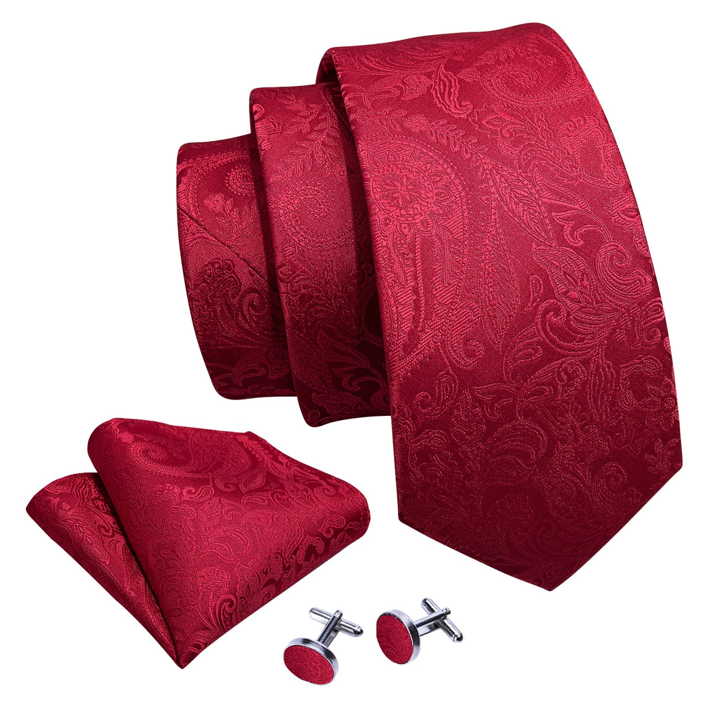 Coffret cravate homme paisley, pochette et boutons – CLEVI Paris