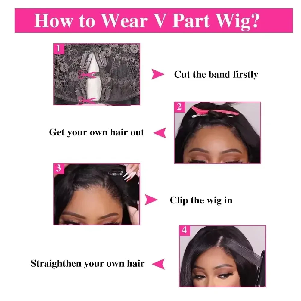 Perruque V-Part Body Wave Cheveux Brésiliens Remy – CLEVI Paris