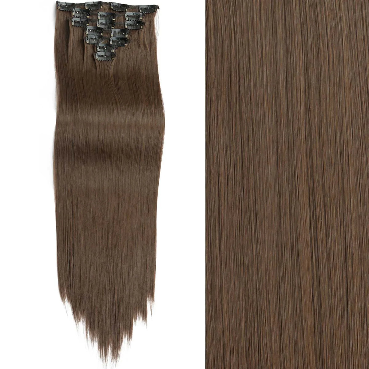 Extensions Cheveux Clips 7 Pcs Synthétique 50 Couleurs – CLEVI Paris