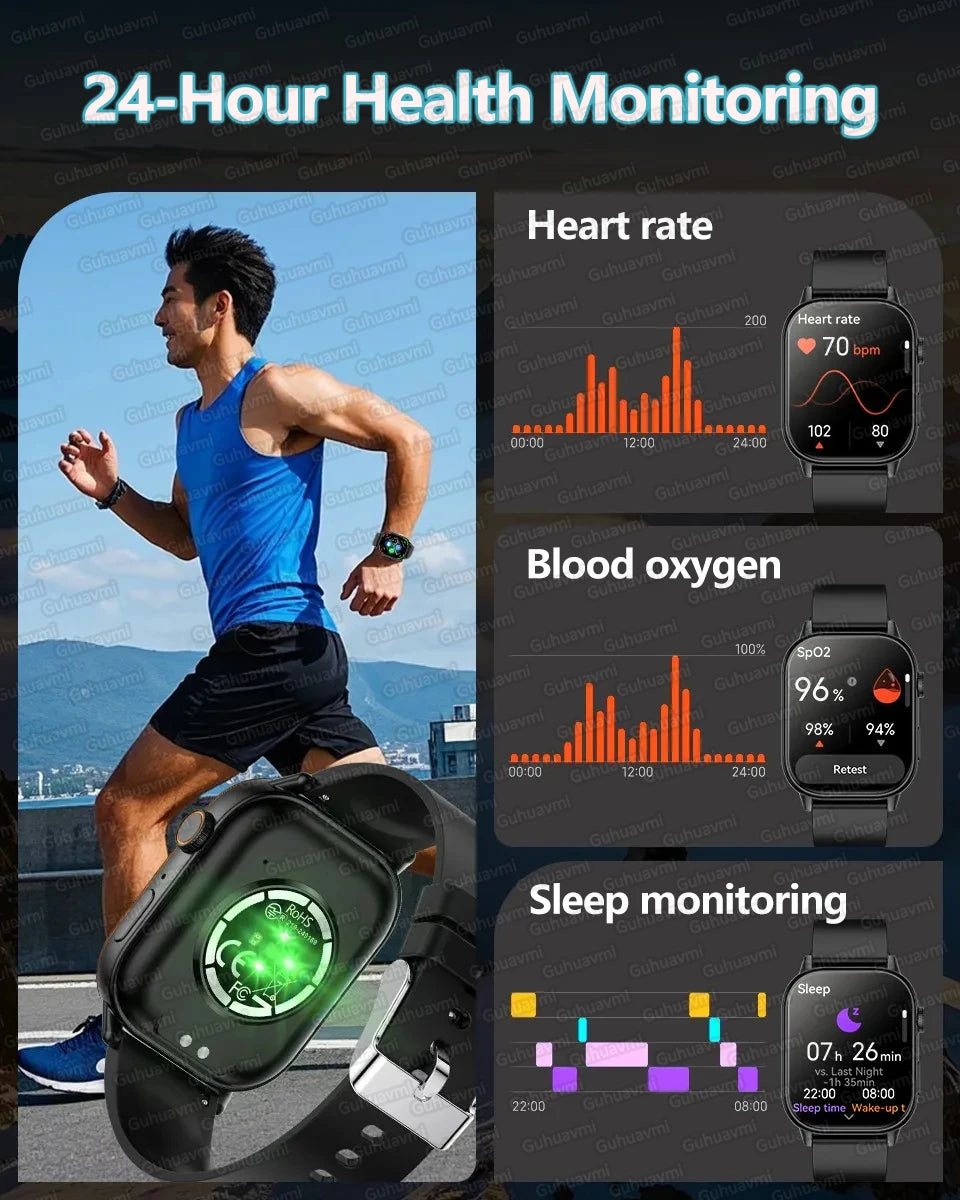 Montre connectée GUHUAVMI AMOLED 2,01 pouces – CLEVI Paris