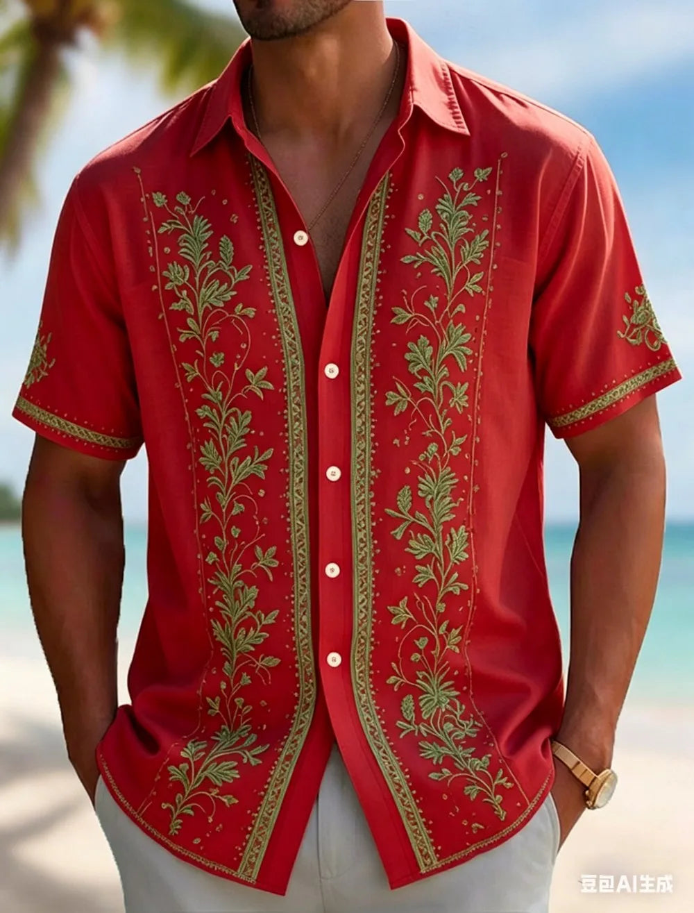 Chemise homme en lin à manches courtes – CLEVI Paris
