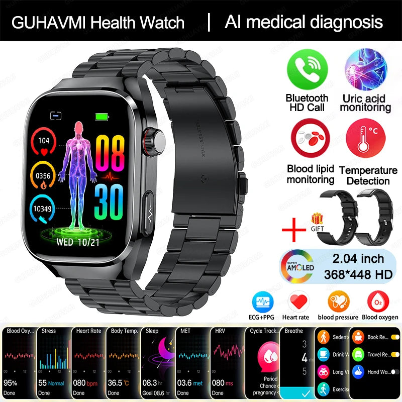 Montre GUHUAVMI AMOLED 2,04″ Bluetooth – CLEVI Paris