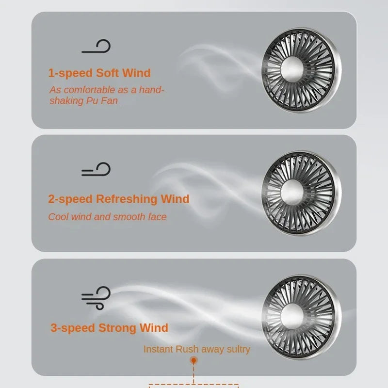 Ventilateur de voiture à double tête avec LED – CLEVI Paris