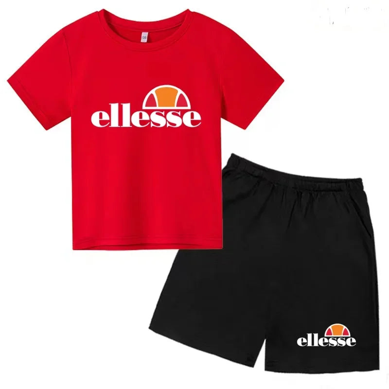 Ensemble enfant imprimé T-shirt et short – CLEVI Paris