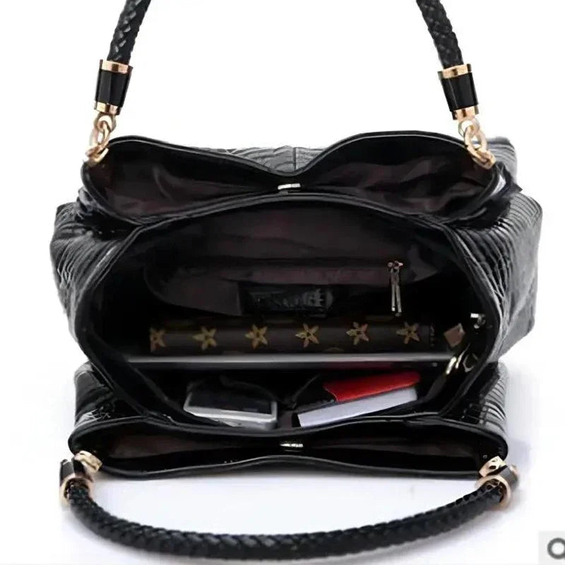 Sac Seau TPU Brillant Motif Crocodile Femme 36x11x29cm Bureau – CLEVI Paris