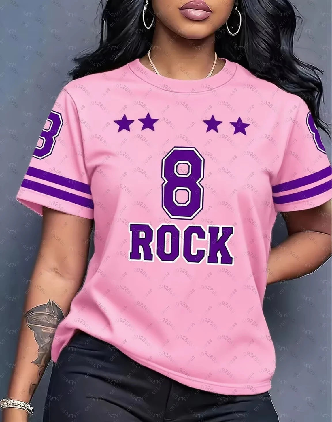 T-Shirt Femme Streetwear Imprimé Graphique Rock – CLEVI Paris