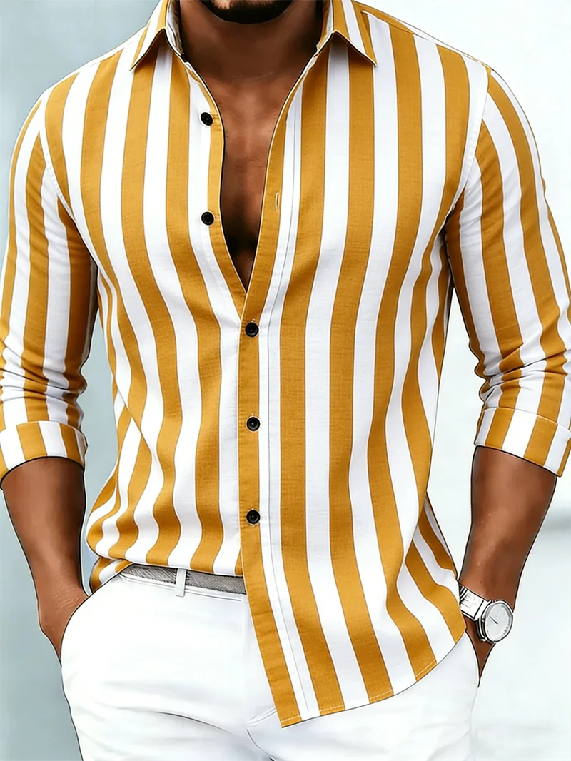 Chemise rayée 3D homme – CLEVI Paris