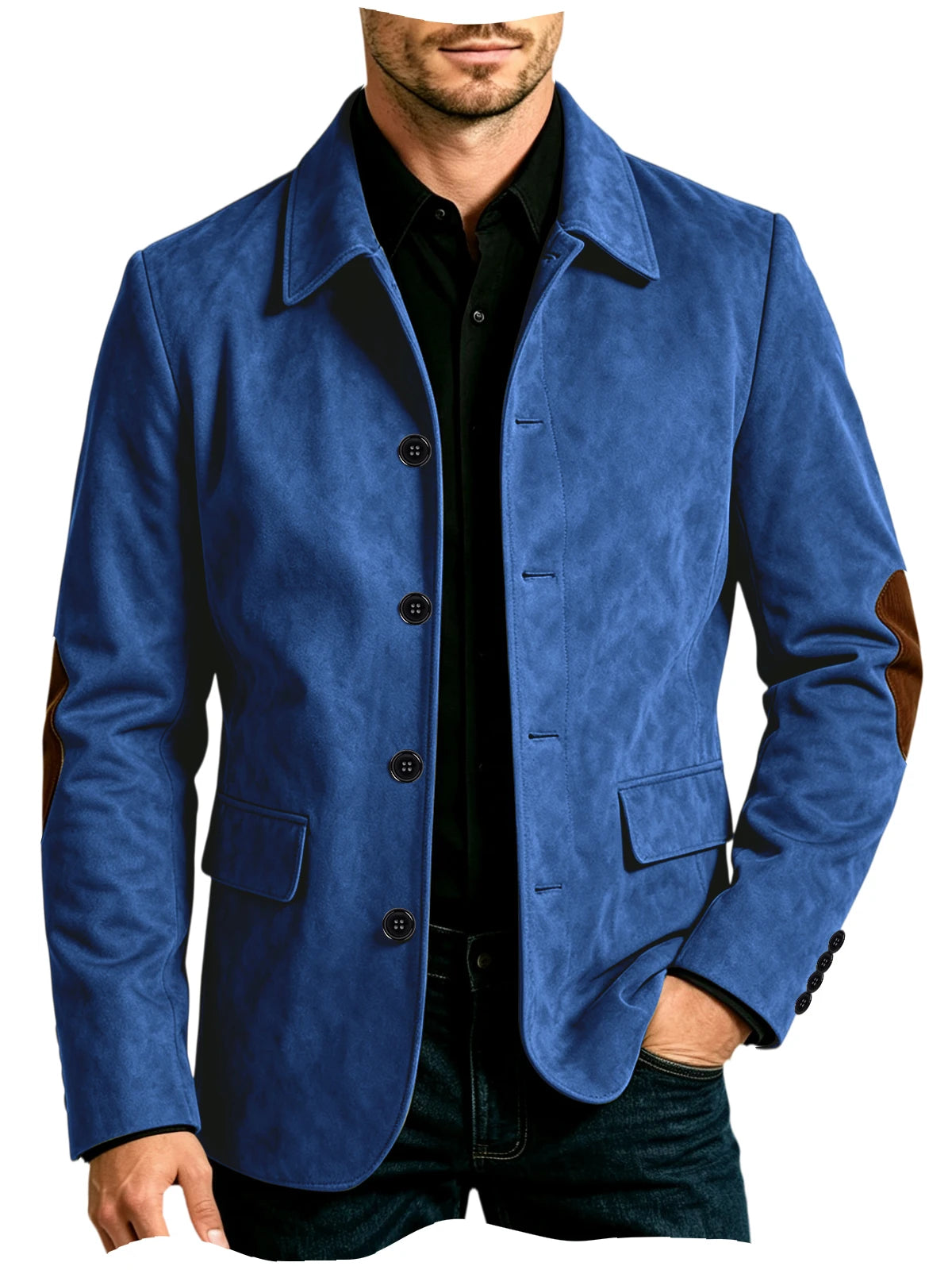 Blazer homme effet daim à coudières – CLEVI Paris