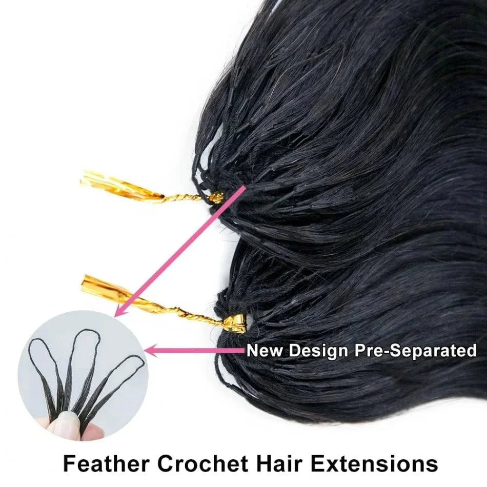 Extensions Crochet Body Wave Cheveux Humains Remy Hair Brésiliens Knotless Légères – CLEVI Paris