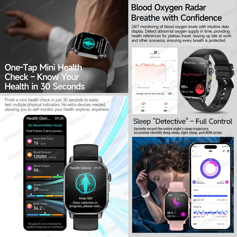 Montre connectée ET571 AMOLED 2″ – CLEVI Paris