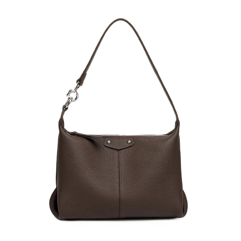 Sac Bandoulière Femme Cuir Véritable Grande Capacité Minimaliste – CLEVI Paris