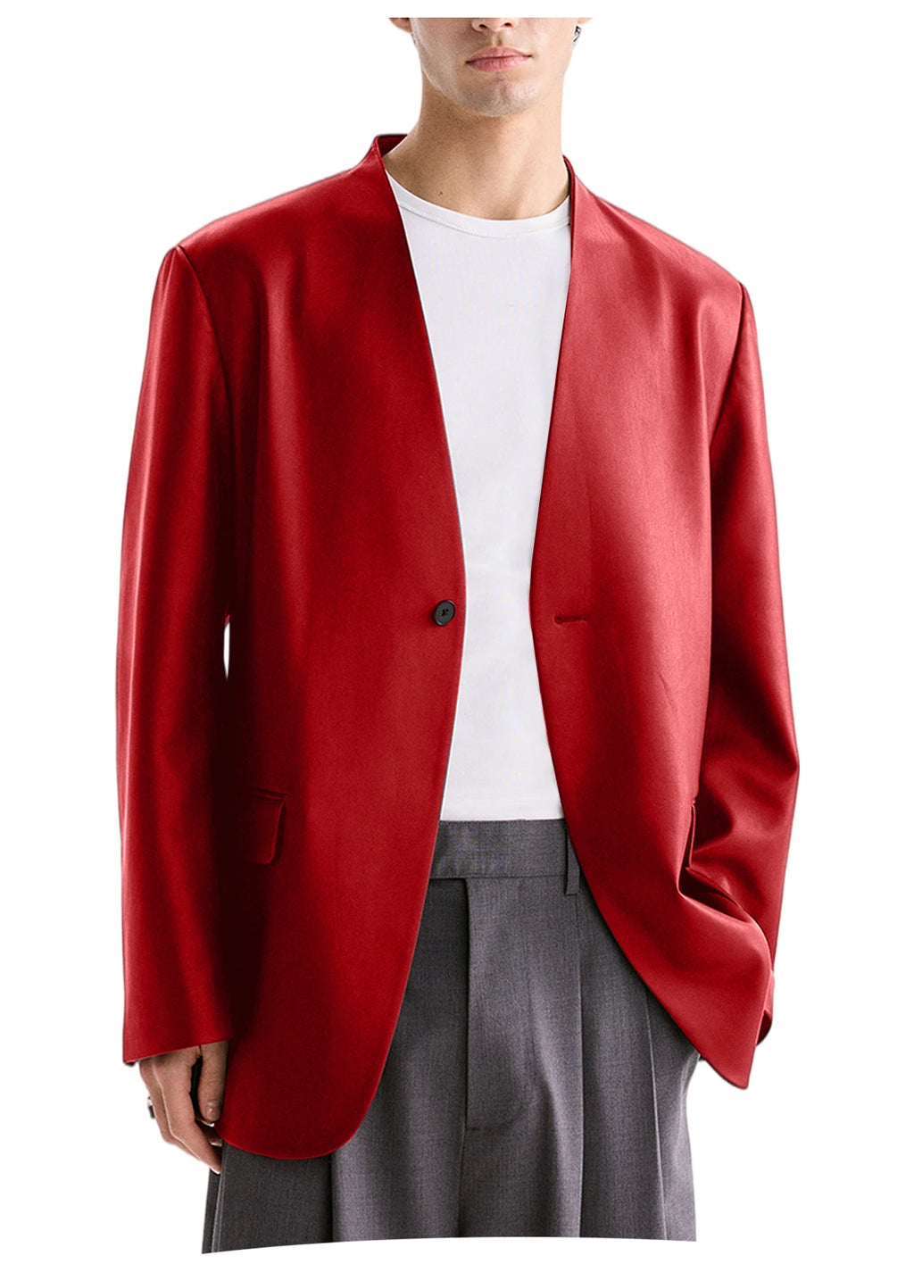 Blazer homme en tweed à chevrons, coupe droite – CLEVI Paris