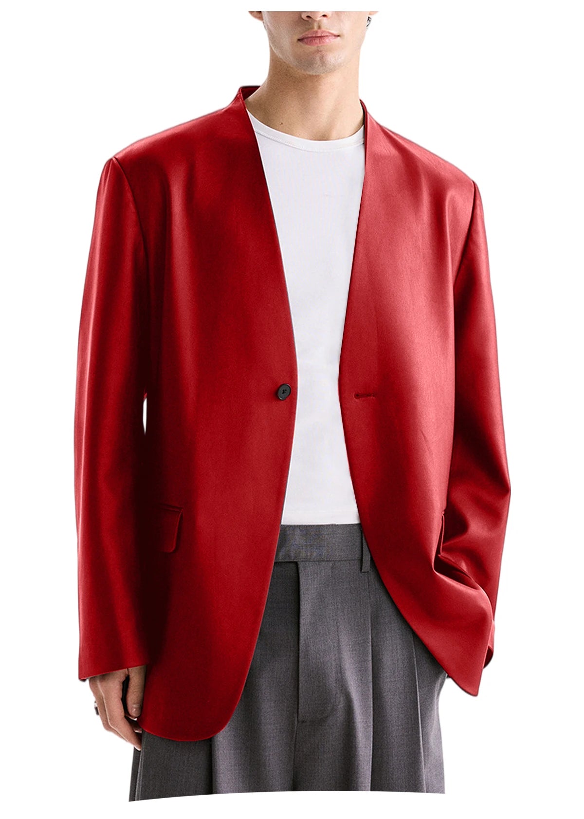 Blazer homme en tweed à chevrons, coupe droite – CLEVI Paris