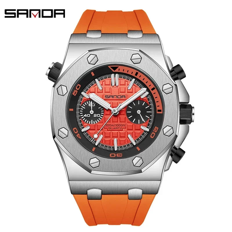 Montre Militaire Double Affichage SANDA 7027 Homme PU – CLEVI Paris