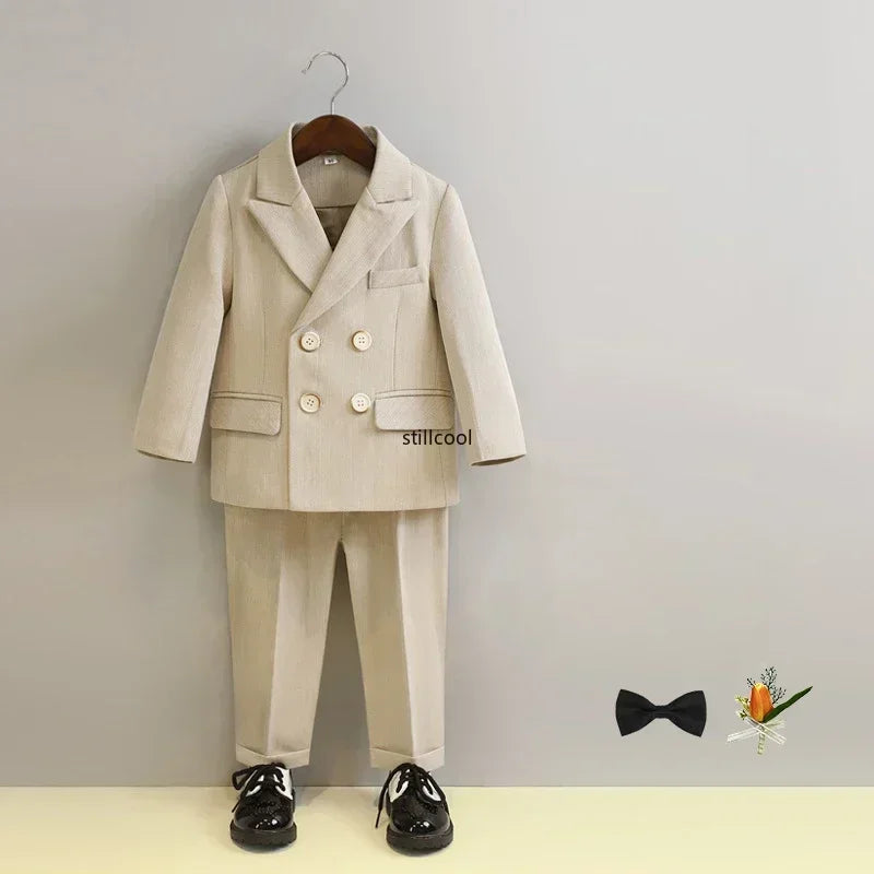 Costume garçon rayé de cérémonie – CLEVI Paris