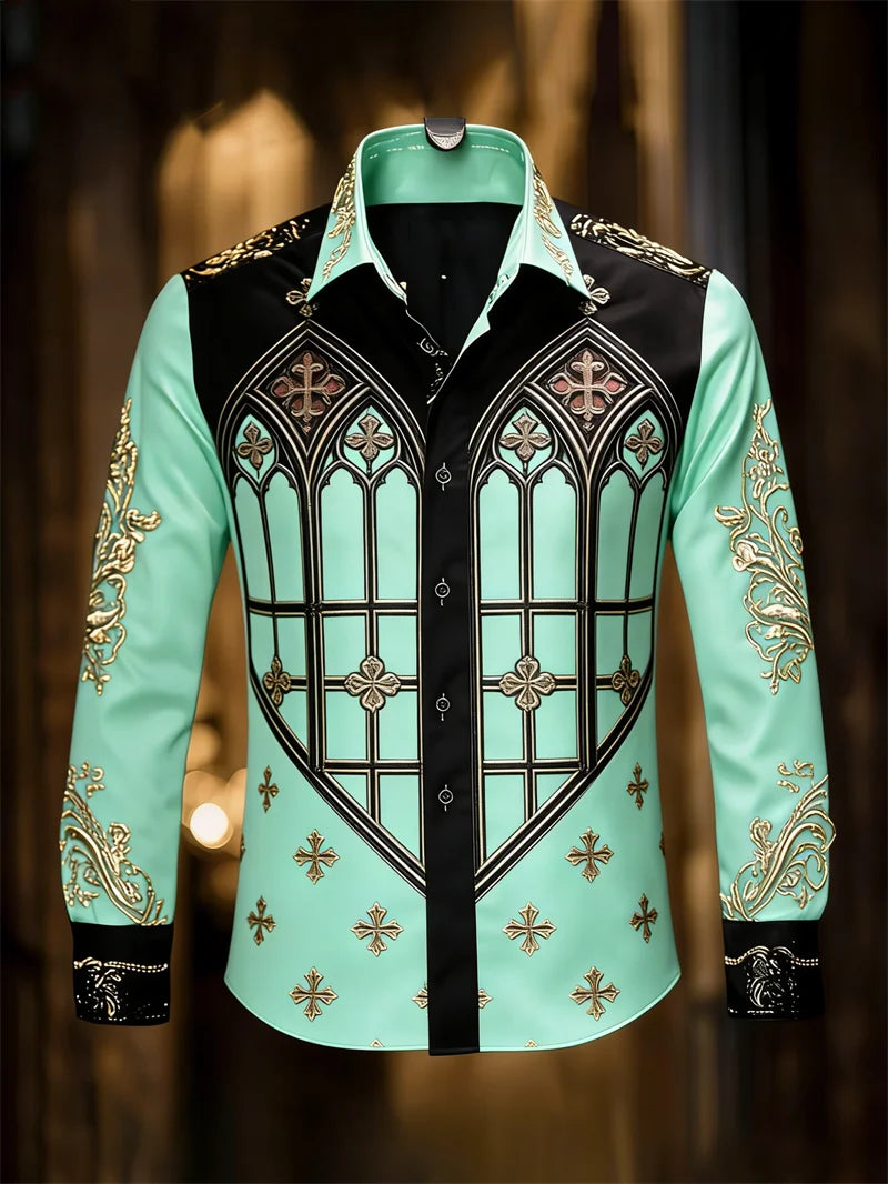 Chemise Homme à Motif Artistique 3D – CLEVI Paris