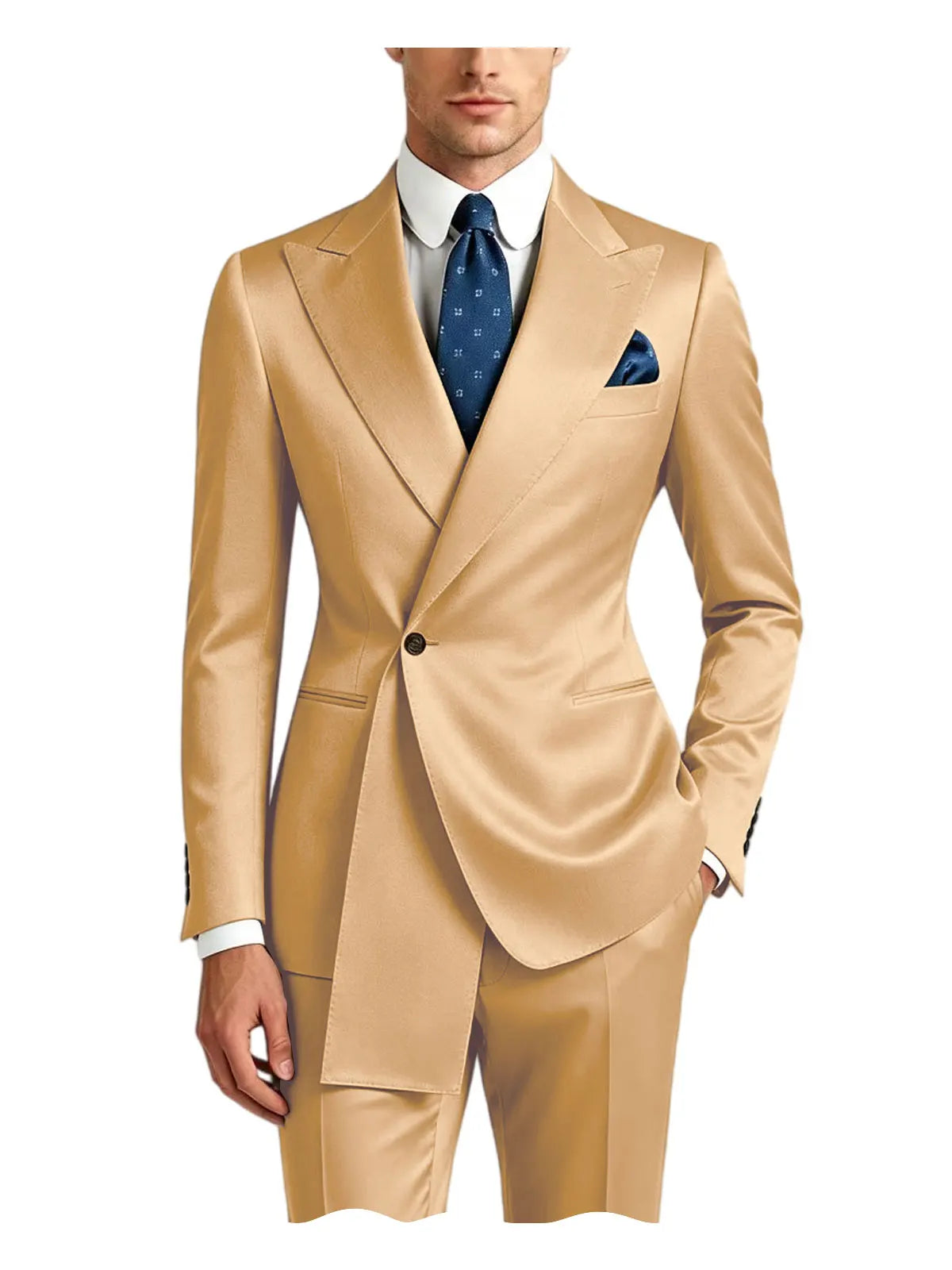Smoking homme en satin 2 pièces – CLEVI Paris