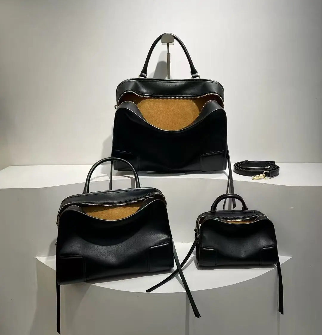 Sac bandoulière femme en cuir, 3 tailles – CLEVI Paris