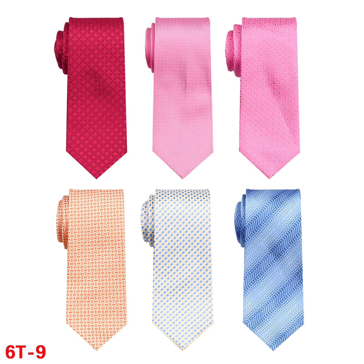 Lot de 6 cravates homme jacquard – CLEVI Paris