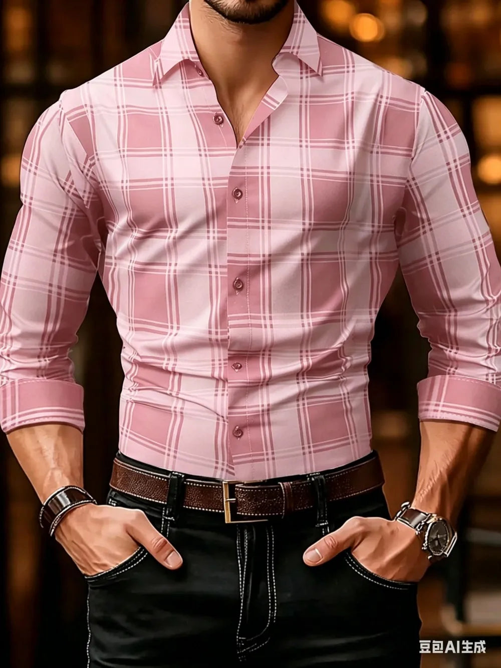 Chemise homme à carreaux casual business – CLEVI Paris