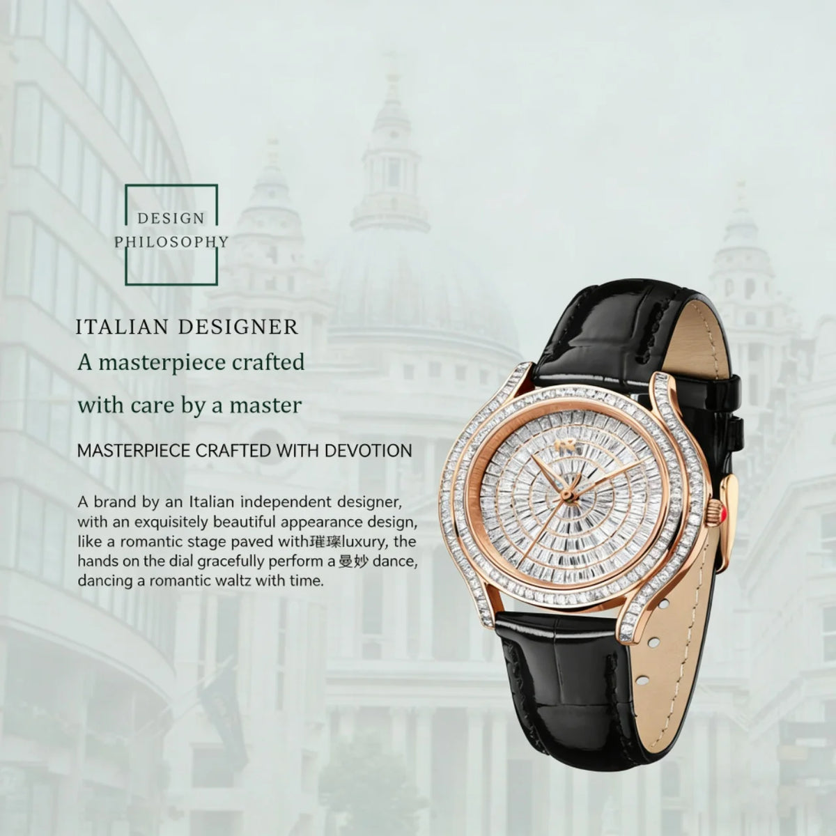 RUIXINE R7758 Montre Femme Quartz Cristaux Élégante Fashion – CLEVI Paris