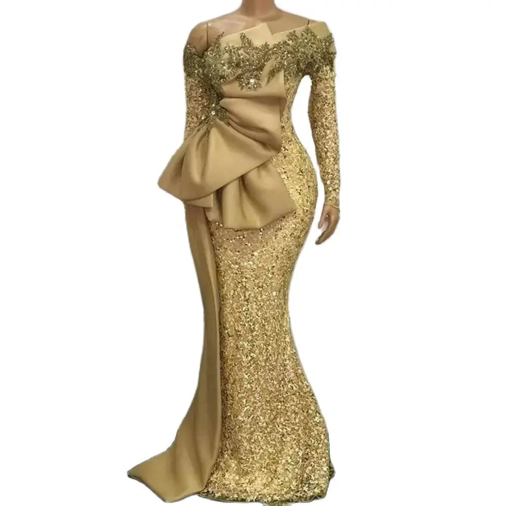 Robe de soirée sirène à paillettes – CLEVI Paris