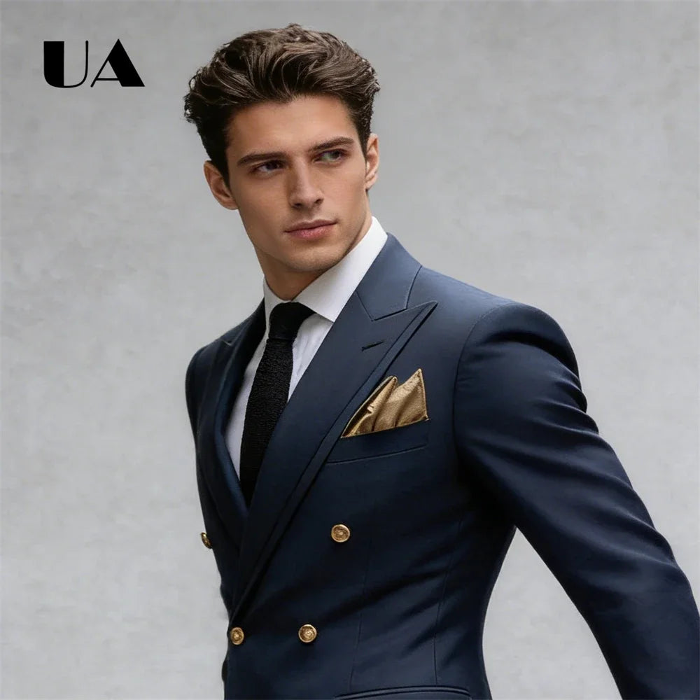 Blazer Croisé Homme Coupe Longue – CLEVI Paris