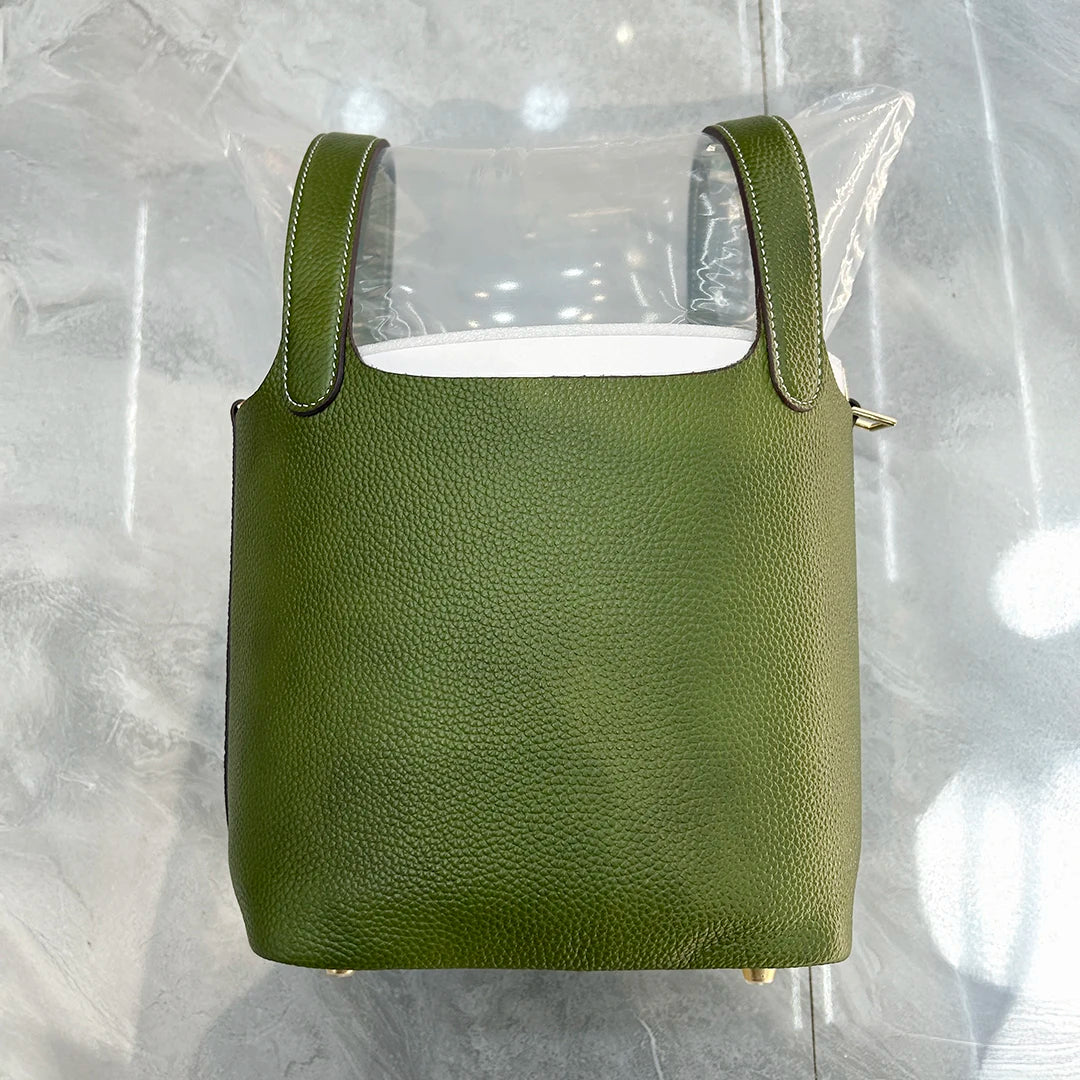 Sac Seau Cuir Togo Véritable Femme 2 Tailles Quincaillerie Or/Argent – CLEVI Paris