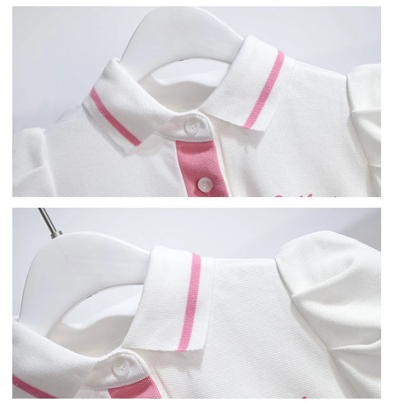 Robe fille plissée à manches bouffantes – CLEVI Paris