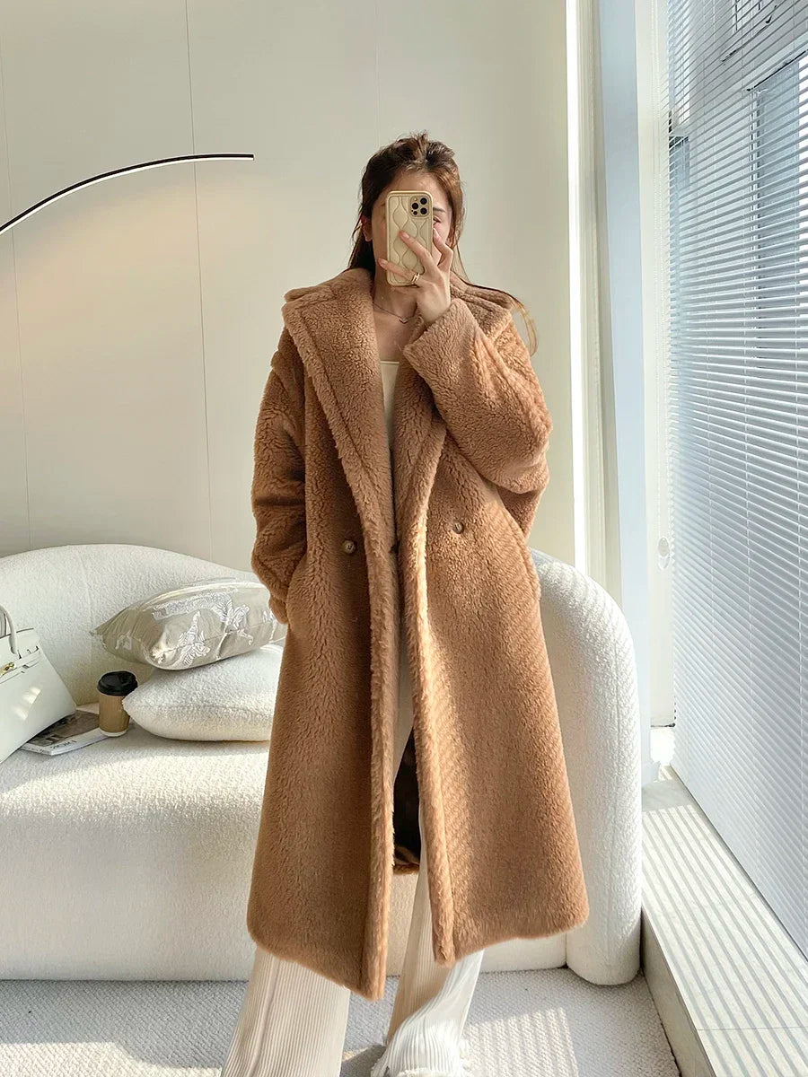 Manteau teddy femme boutonné – CLEVI Paris