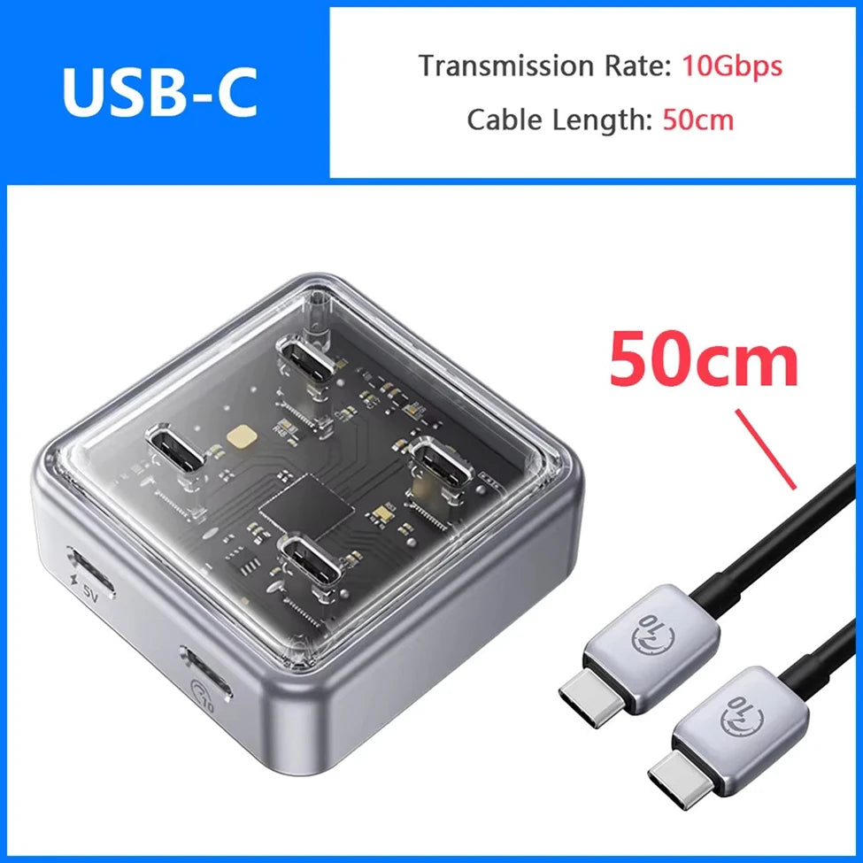 Hub USB ORICO 4 Ports 10Gbps USB-C 3.2 Docking Station PC Mac – CLEVI Paris