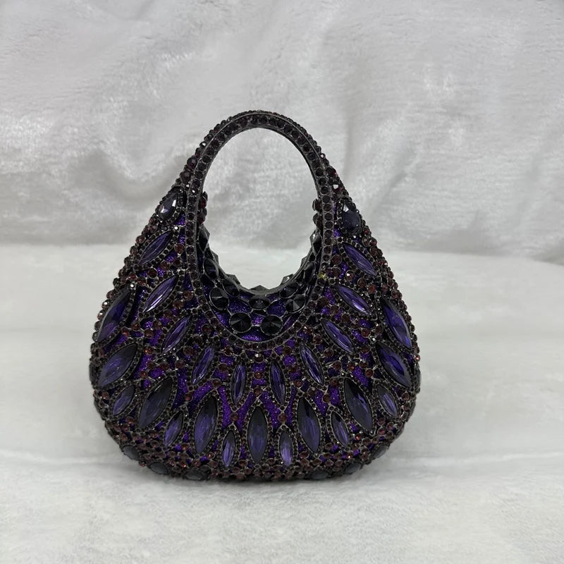 Pochette Soirée Femme Minaudière Strass Cristal 9 Coloris Mariage Gala – CLEVI Paris