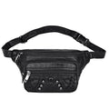 Sac Banane PU Rivets Femme Retro Poitrine Bandoulière 2025 – CLEVI Paris