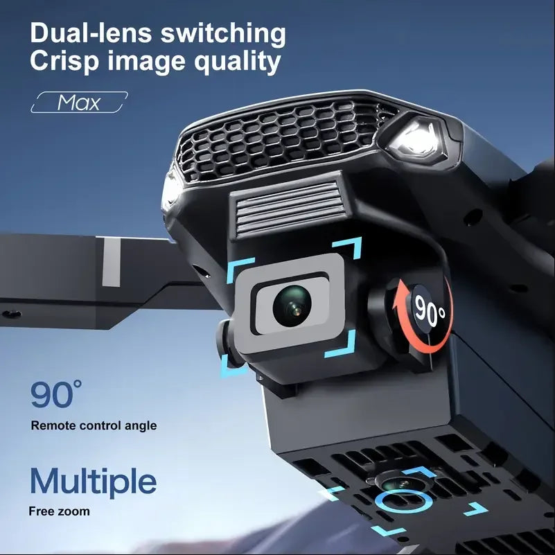 Drone E88 Pro 2025 – Double Caméra HD, Écran Intégré, GPS, Décollage Automatique – CLEVI Paris