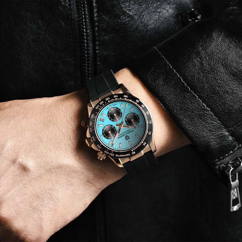 Montre Chronographe Homme Pagani Design PD-1664 Quartz Saphir 100m Caoutchouc – CLEVI Paris