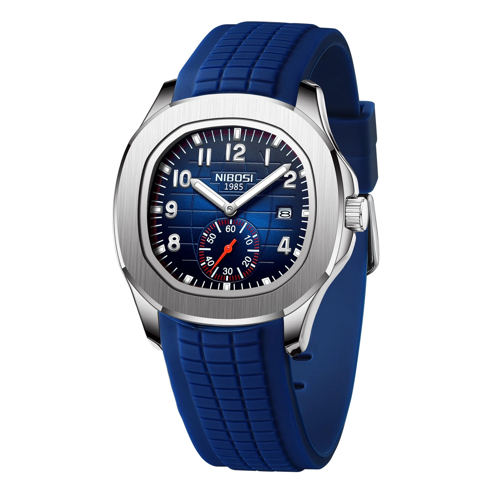 Montre NIBOSI 2653 Aquanaut – Quartz Sport, Date Automatique, Couronne Visée, Aiguilles Lumineuses, Anti-Magnétique, Étanche 3 ATM – CLEVI Paris