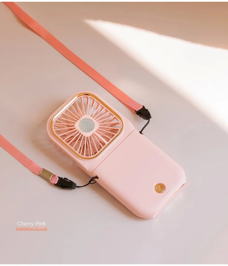 Ventilateur de cou portable rechargeable 3000 mAh – CLEVI Paris