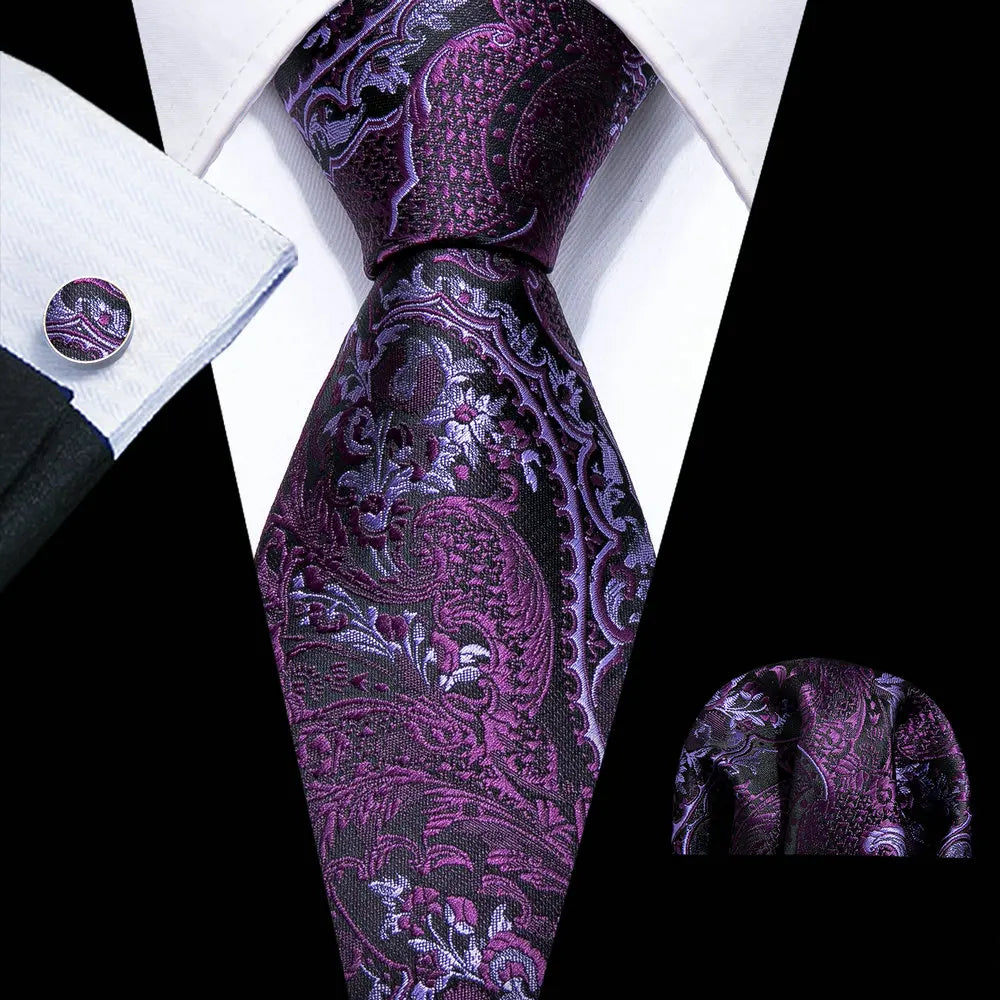 Ensemble cravate et pochette homme floral – CLEVI Paris