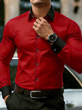 Chemise de smoking rouge homme – CLEVI Paris