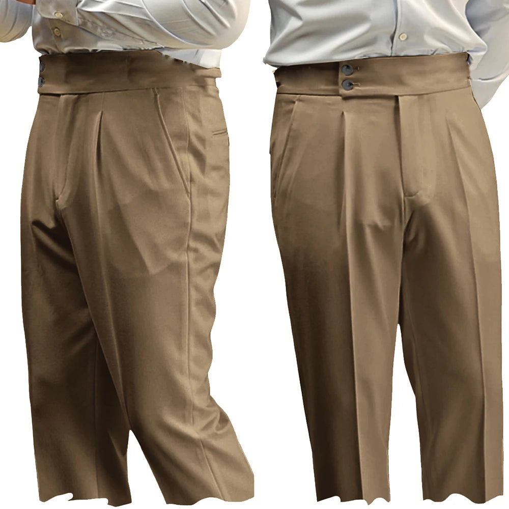 Pantalon Costume Homme Taille Haute – CLEVI Paris