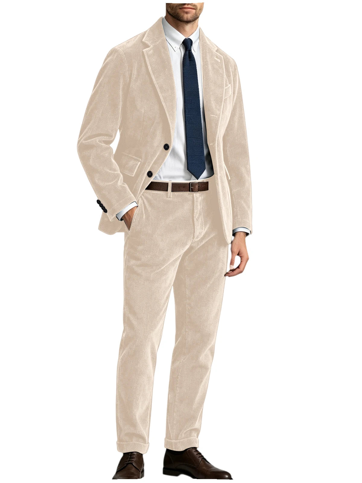 Costume homme 2 pièces en velours côtelé – CLEVI Paris