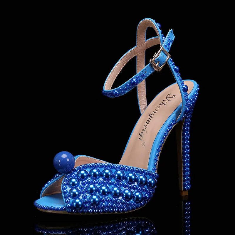Escarpins à talons et perles pour femme – CLEVI Paris