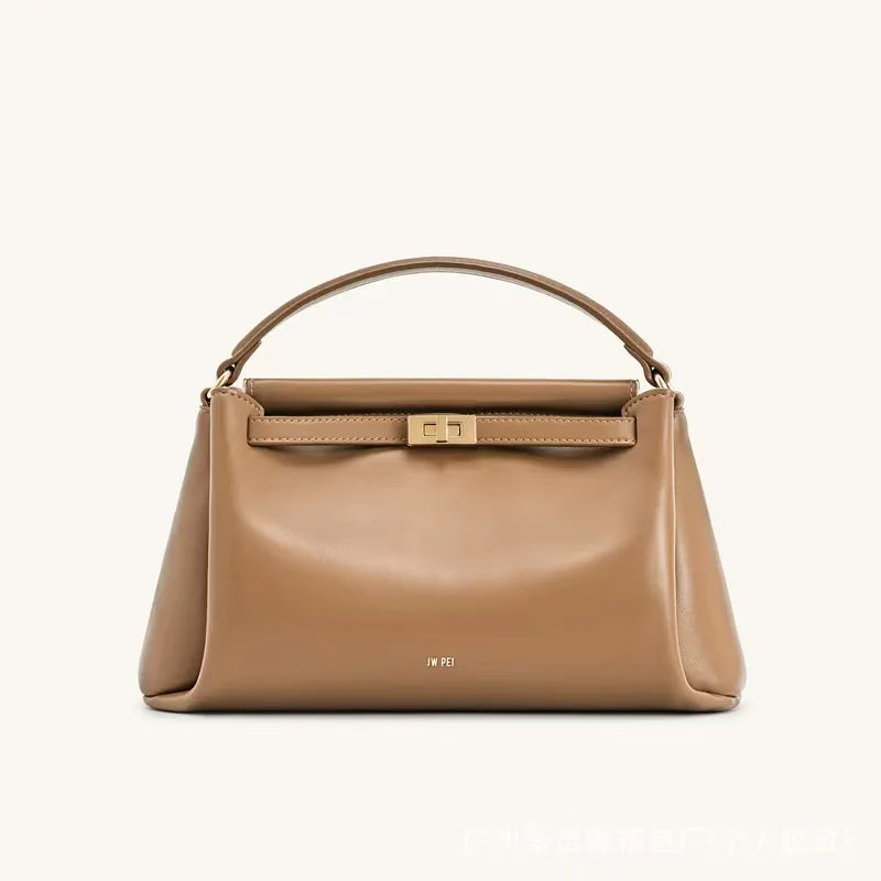 Sac à Bandoulière Femme Cuir Véritable Fermeture Clip 5 Coloris – CLEVI Paris