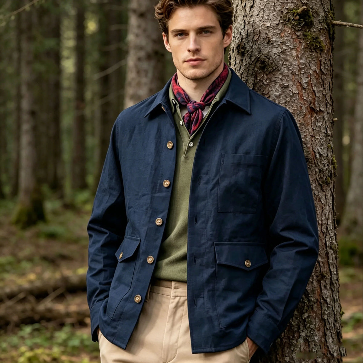 Veste Safari Homme Coton et Lin – CLEVI Paris
