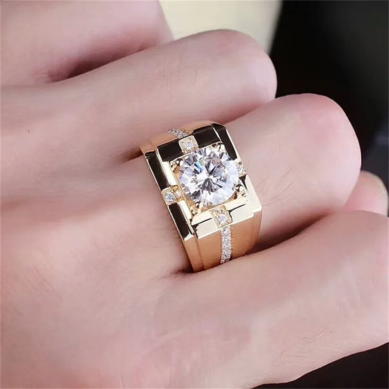Bague Homme Cristal Rectangulaire Argent 925 – CLEVI Paris