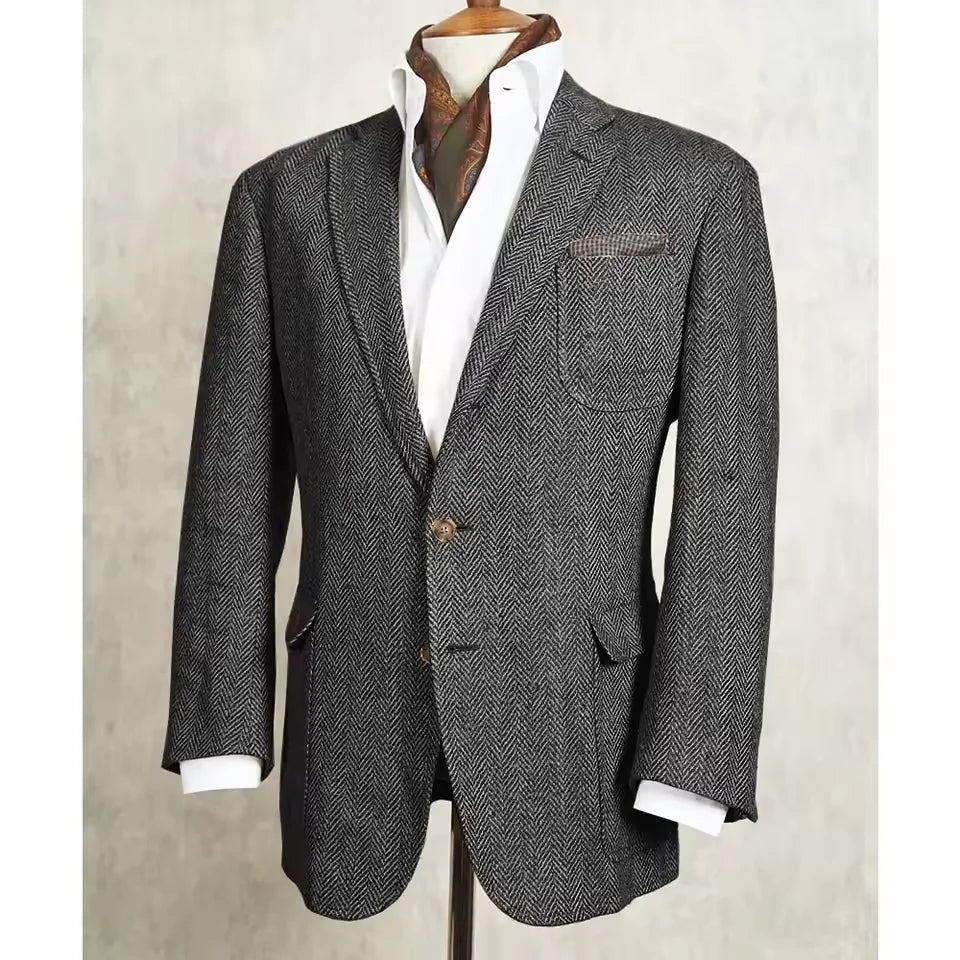 Blazer homme à chevrons élégant – CLEVI Paris
