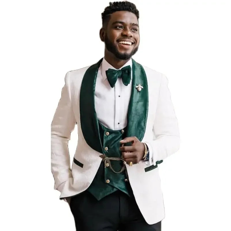 Tuxedo de marié 3 pièces pour mariage  – CLEVI Paris